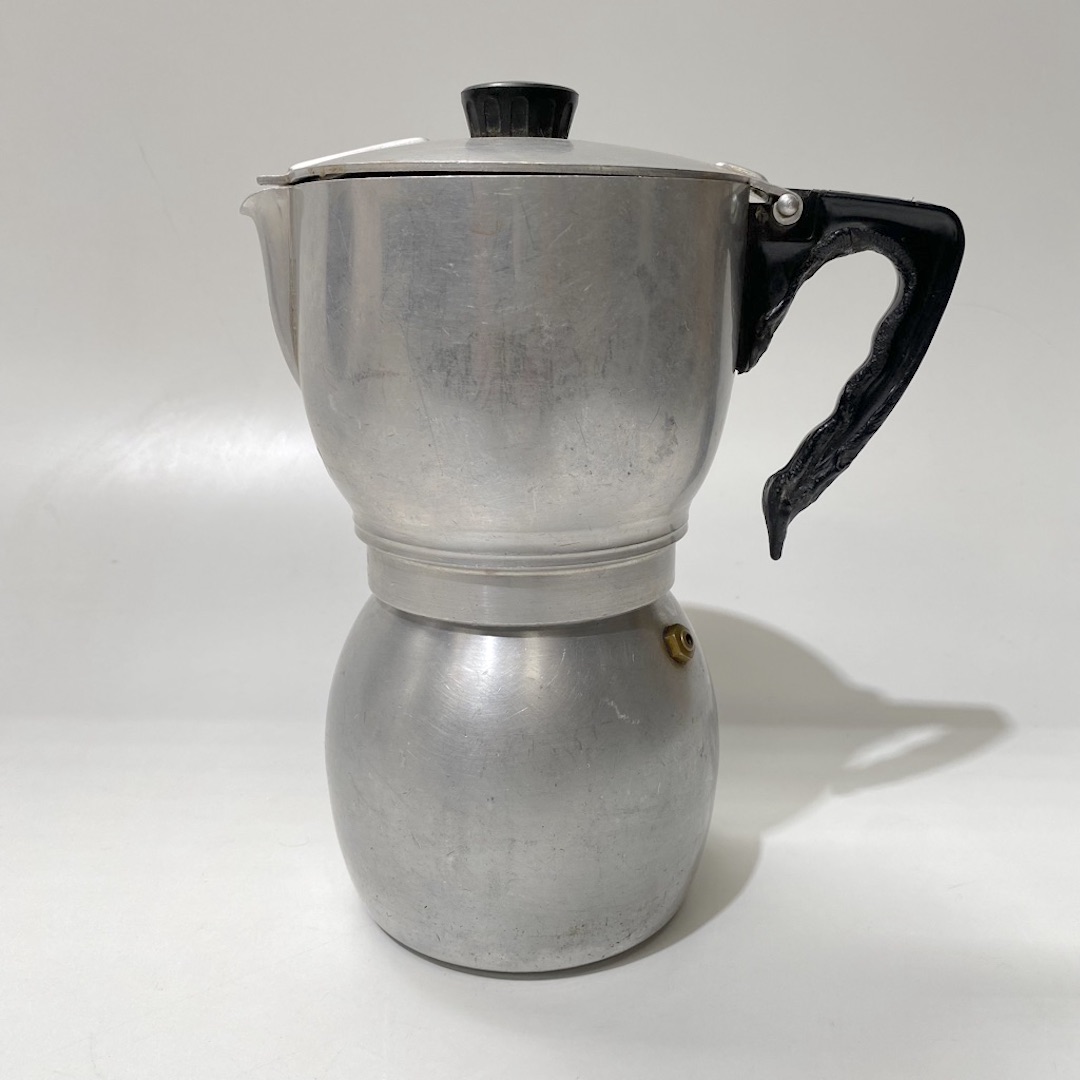 COFFEE MAKER, Aluminium w Black Handle 